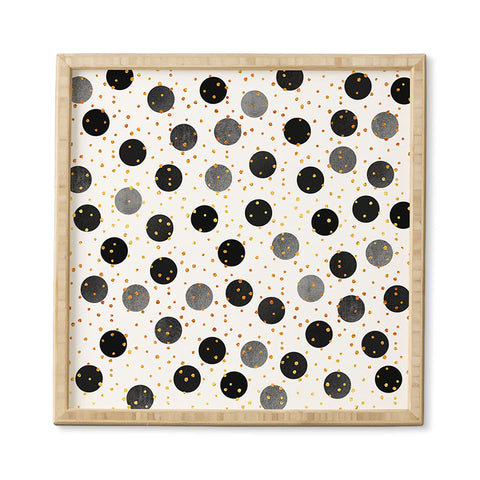 Elisabeth Fredriksson Black Dots and Confetti Framed Wall Art