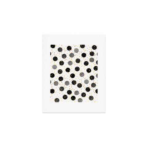 Elisabeth Fredriksson Black Dots and Confetti Art Print