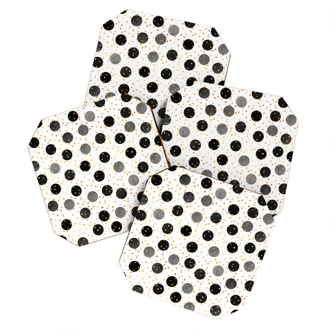 Elisabeth Fredriksson Black Dots and Confetti Coaster Set