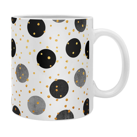 Elisabeth Fredriksson Black Dots and Confetti Coffee Mug