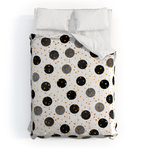 Elisabeth Fredriksson Black Dots and Confetti Comforter