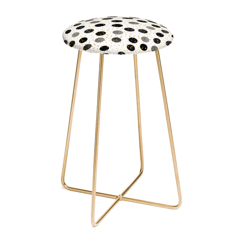 Elisabeth Fredriksson Black Dots and Confetti Counter Stool
