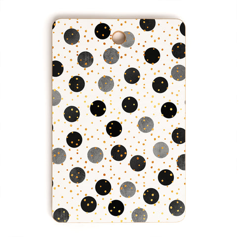 Elisabeth Fredriksson Black Dots and Confetti Cutting Board Rectangle