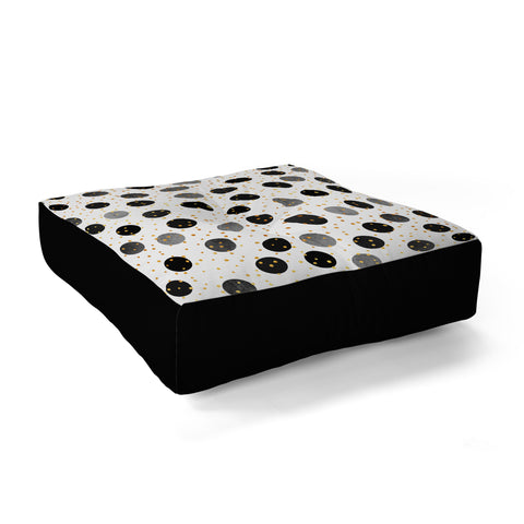 Elisabeth Fredriksson Black Dots and Confetti Floor Pillow Square
