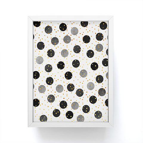 Elisabeth Fredriksson Black Dots and Confetti Framed Mini Art Print