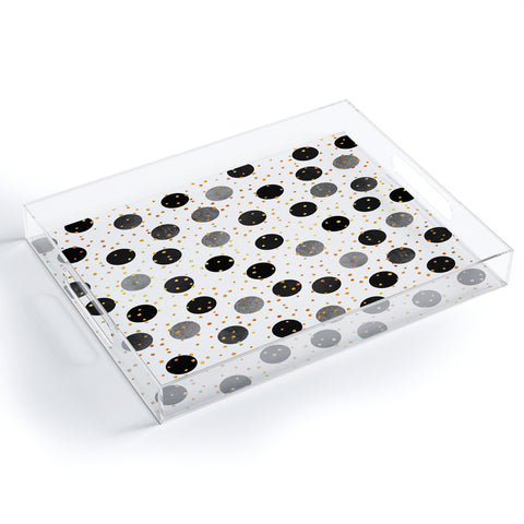 Elisabeth Fredriksson Black Dots and Confetti Acrylic Tray