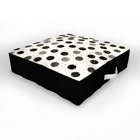 Elisabeth Fredriksson Black Dots and Confetti Outdoor Floor Cushion