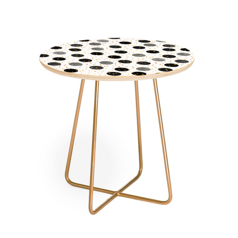 Elisabeth Fredriksson Black Dots and Confetti Round Side Table