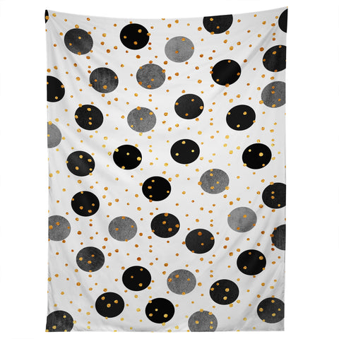 Elisabeth Fredriksson Black Dots and Confetti Tapestry