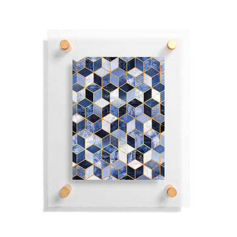 Elisabeth Fredriksson Blue Cubes Floating Acrylic Print