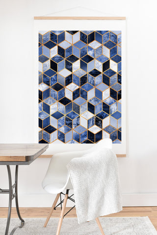 Elisabeth Fredriksson Blue Cubes Art Print And Hanger