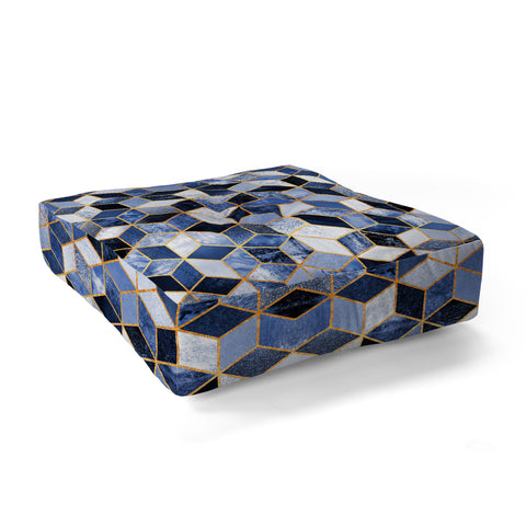 Elisabeth Fredriksson Blue Cubes Floor Pillow Square