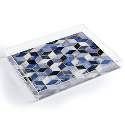 Elisabeth Fredriksson Blue Cubes Acrylic Tray