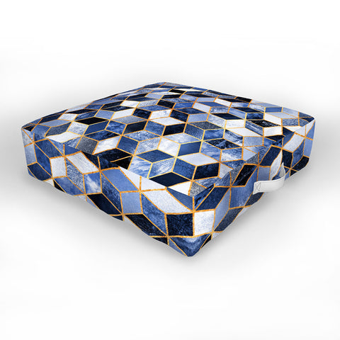 Elisabeth Fredriksson Blue Cubes Outdoor Floor Cushion