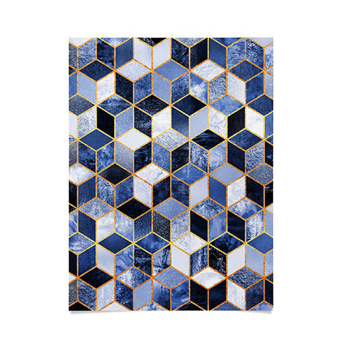 Elisabeth Fredriksson Blue Cubes Poster