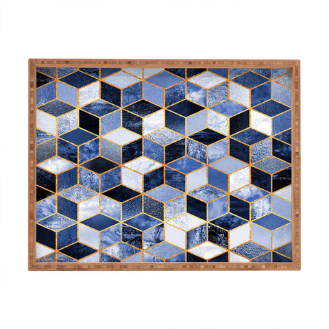 Elisabeth Fredriksson Blue Cubes Rectangular Tray