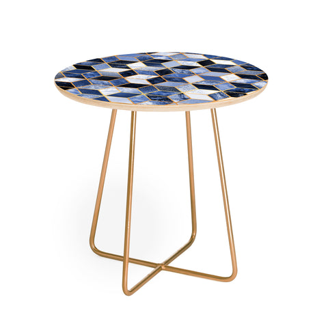 Elisabeth Fredriksson Blue Cubes Round Side Table