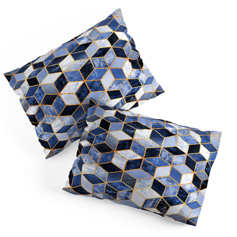 Elisabeth Fredriksson Blue Cubes Pillow Shams