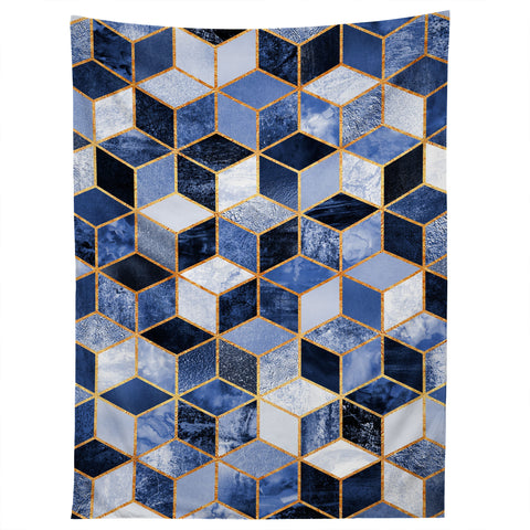 Elisabeth Fredriksson Blue Cubes Tapestry
