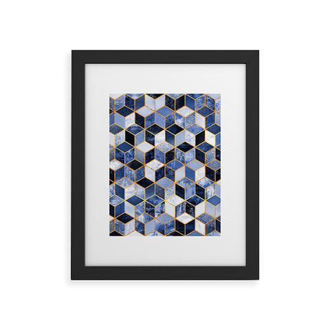 Elisabeth Fredriksson Blue Cubes Framed Art Print