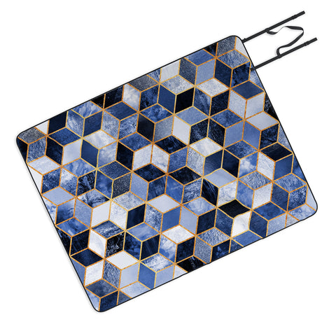 Elisabeth Fredriksson Blue Cubes Picnic Blanket