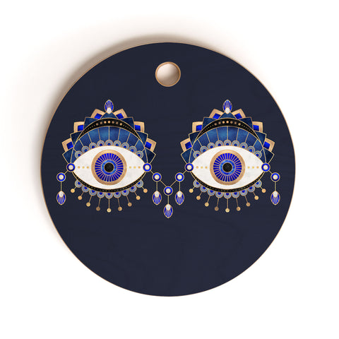 Elisabeth Fredriksson Blue Eyes Cutting Board Round