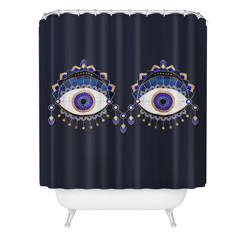 Elisabeth Fredriksson Blue Eyes Shower Curtain