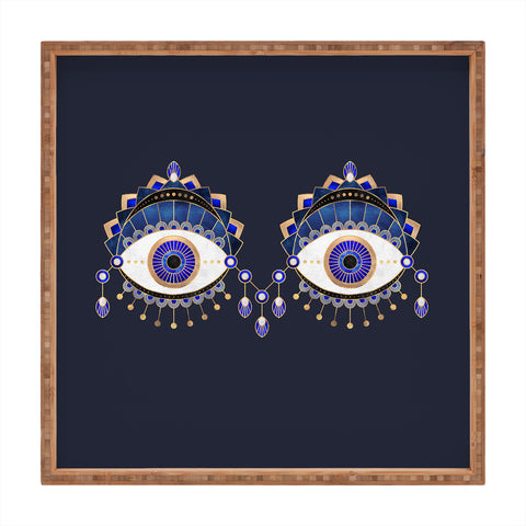 Elisabeth Fredriksson Blue Eyes Square Tray