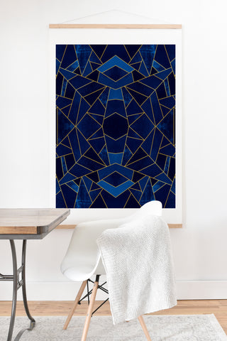 Elisabeth Fredriksson Blue Mosaic Sun Art Print And Hanger