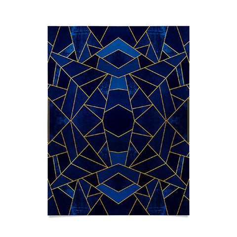 Elisabeth Fredriksson Blue Mosaic Sun Poster