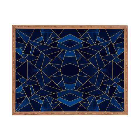 Elisabeth Fredriksson Blue Mosaic Sun Rectangular Tray