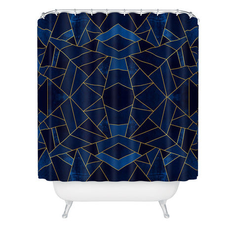 Elisabeth Fredriksson Blue Mosaic Sun Shower Curtain