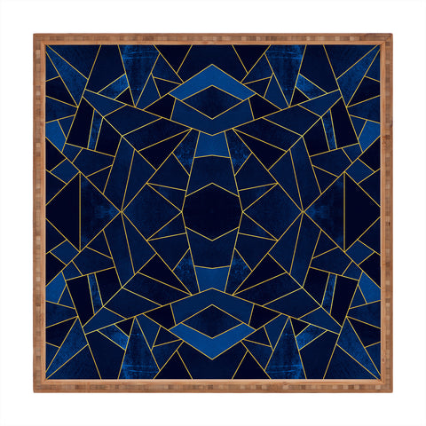 Elisabeth Fredriksson Blue Mosaic Sun Square Tray