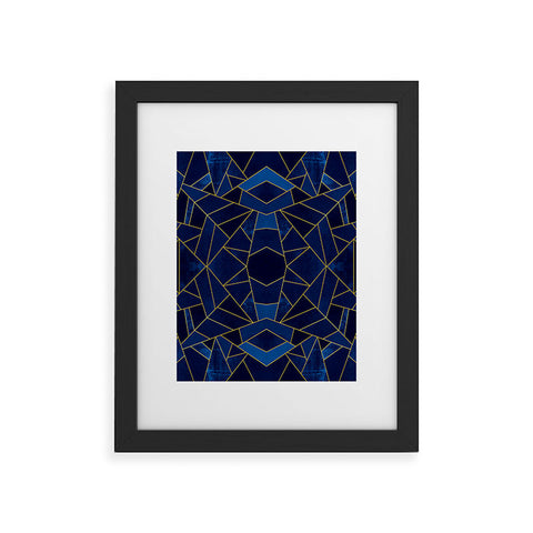 Elisabeth Fredriksson Blue Mosaic Sun Framed Art Print