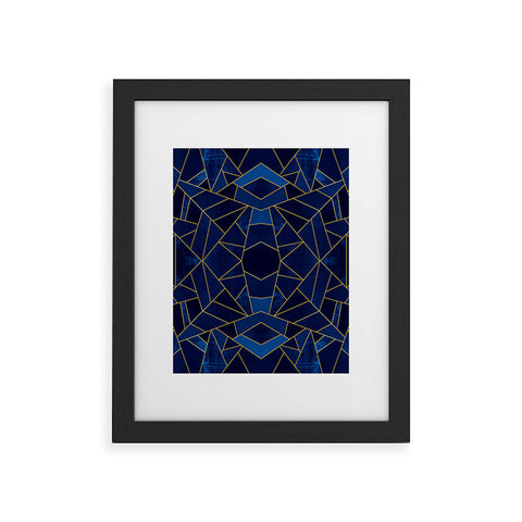 Elisabeth Fredriksson Blue Mosaic Sun Framed Art Print