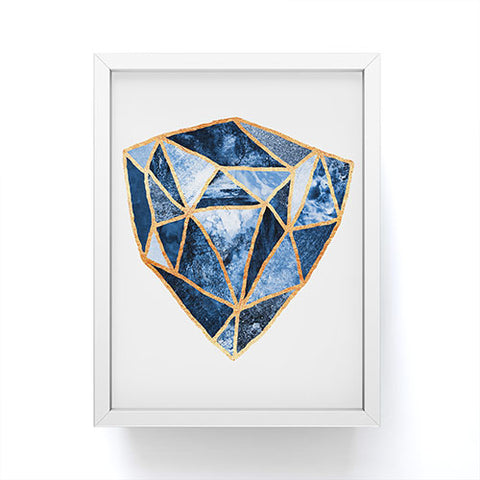 Elisabeth Fredriksson Blue Rock Framed Mini Art Print