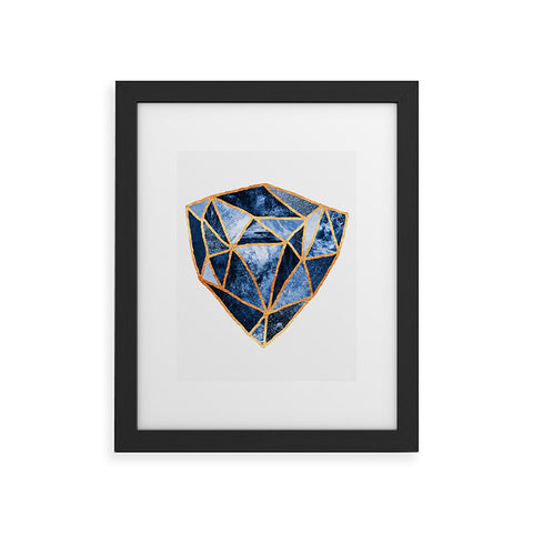 Elisabeth Fredriksson Blue Rock Framed Art Print