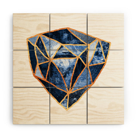 Elisabeth Fredriksson Blue Rock Wood Wall Mural