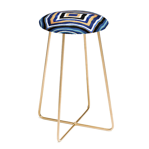 Elisabeth Fredriksson Blue Slice Counter Stool