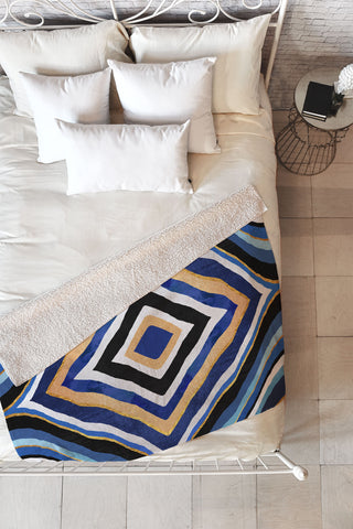 Elisabeth Fredriksson Blue Slice Fleece Throw Blanket