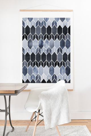 Elisabeth Fredriksson Blue Stained Glass Art Print And Hanger