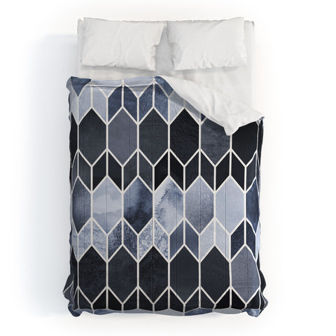 Elisabeth Fredriksson Blue Stained Glass Comforter