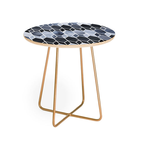 Elisabeth Fredriksson Blue Stained Glass Round Side Table