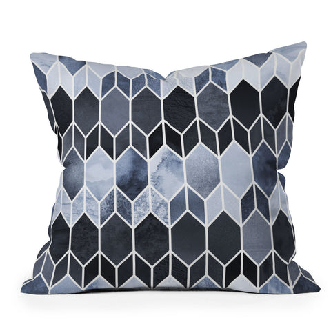 Elisabeth Fredriksson Blue Stained Glass Throw Pillow