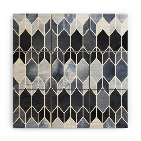 Elisabeth Fredriksson Blue Stained Glass Wood Wall Mural