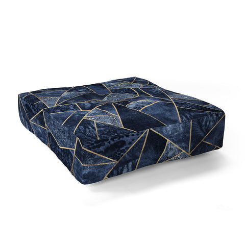 Elisabeth Fredriksson Blue Stone Floor Pillow Square