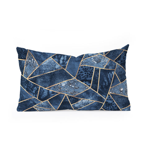 Elisabeth Fredriksson Blue Stone Oblong Throw Pillow