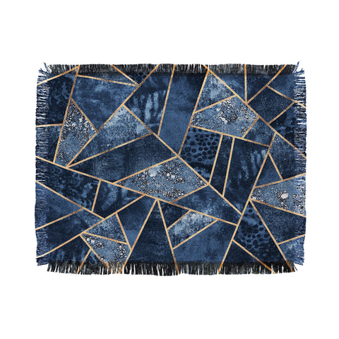 Elisabeth Fredriksson Blue Stone Throw Blanket