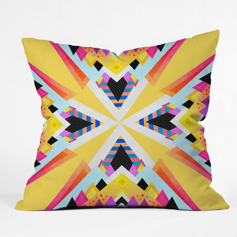 Elisabeth Fredriksson Bubblegum Mountains Outdoor Throw Pillow