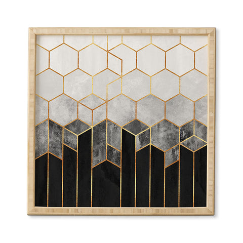 Elisabeth Fredriksson Charcoal Hexagons Framed Wall Art